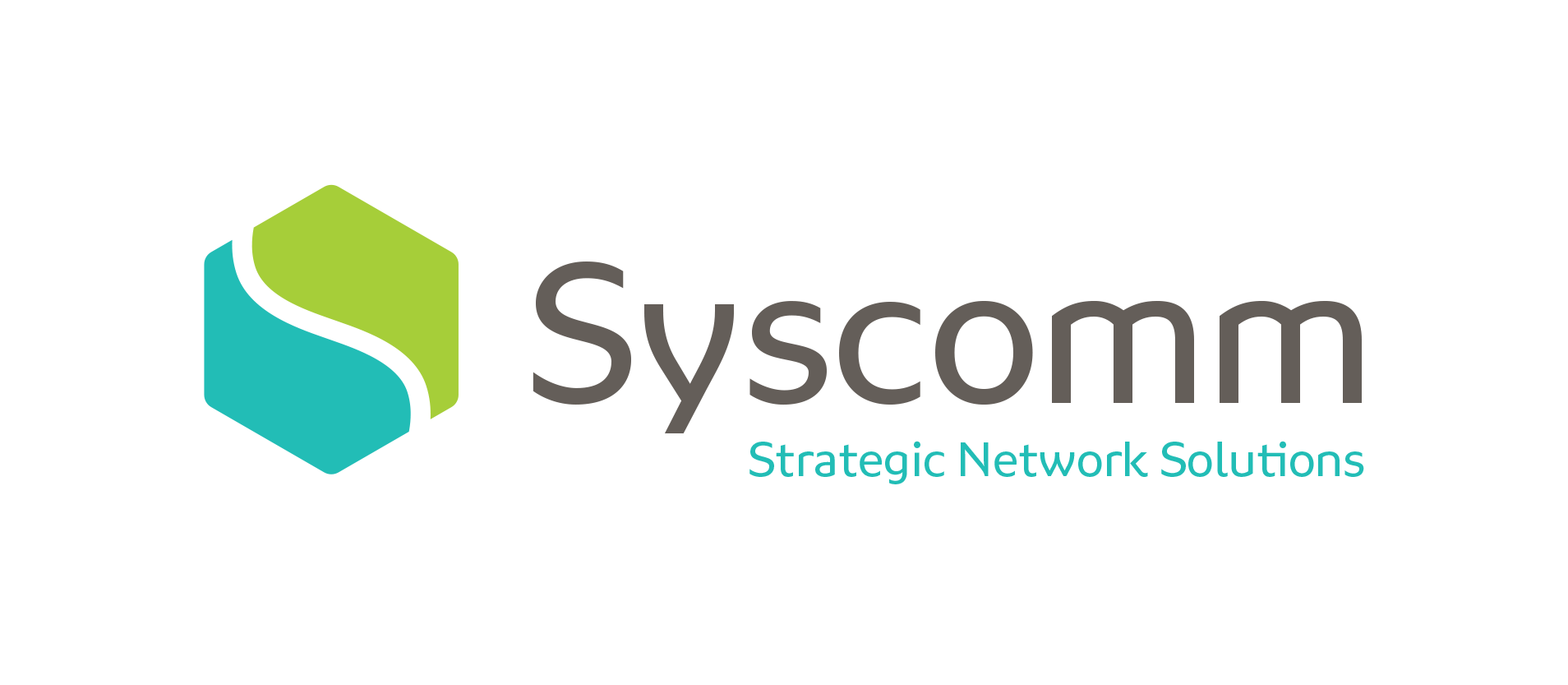 Syscomm logo with the strap line Strategic Network Solutions. 