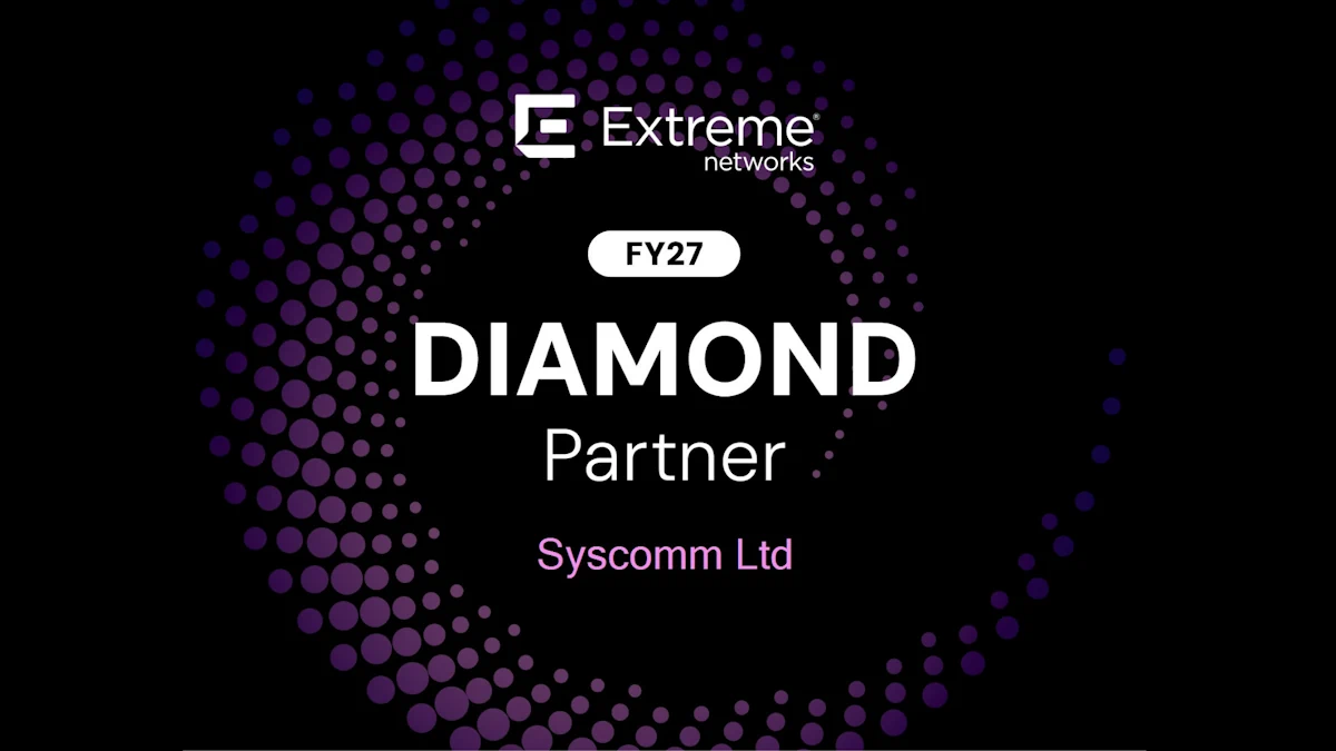 Extreme Networks FY27 Diamond Partner badge awarded to Syscomm Ltd